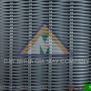 Dây nhựa giả mây Dây Tròn Màu Xám