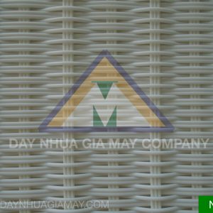 Dây nhựa giả mây Tròn Màu Trắng