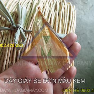 Dây giấy se đơn màu kem ø3.5mm