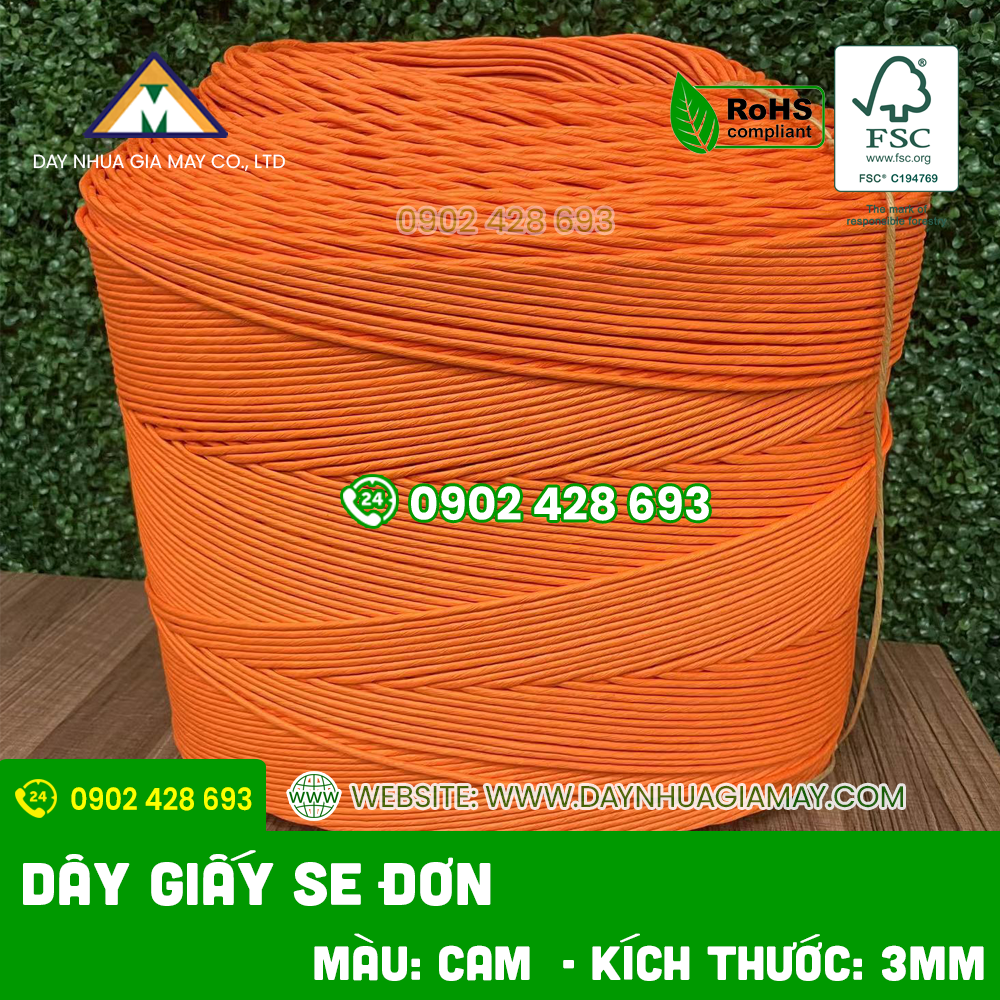 day giay se don mau cam o3mm