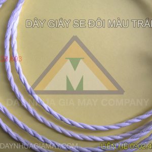 Dây giấy xoắn 2 sợi màu trắng