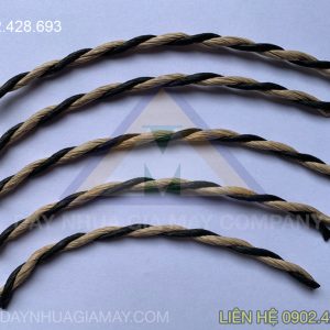 dây giấy xoắn 2 sợi vàng nâu - đen