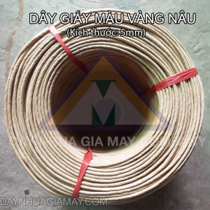 Dây giấy se đơn màu nâu đất ø5mm