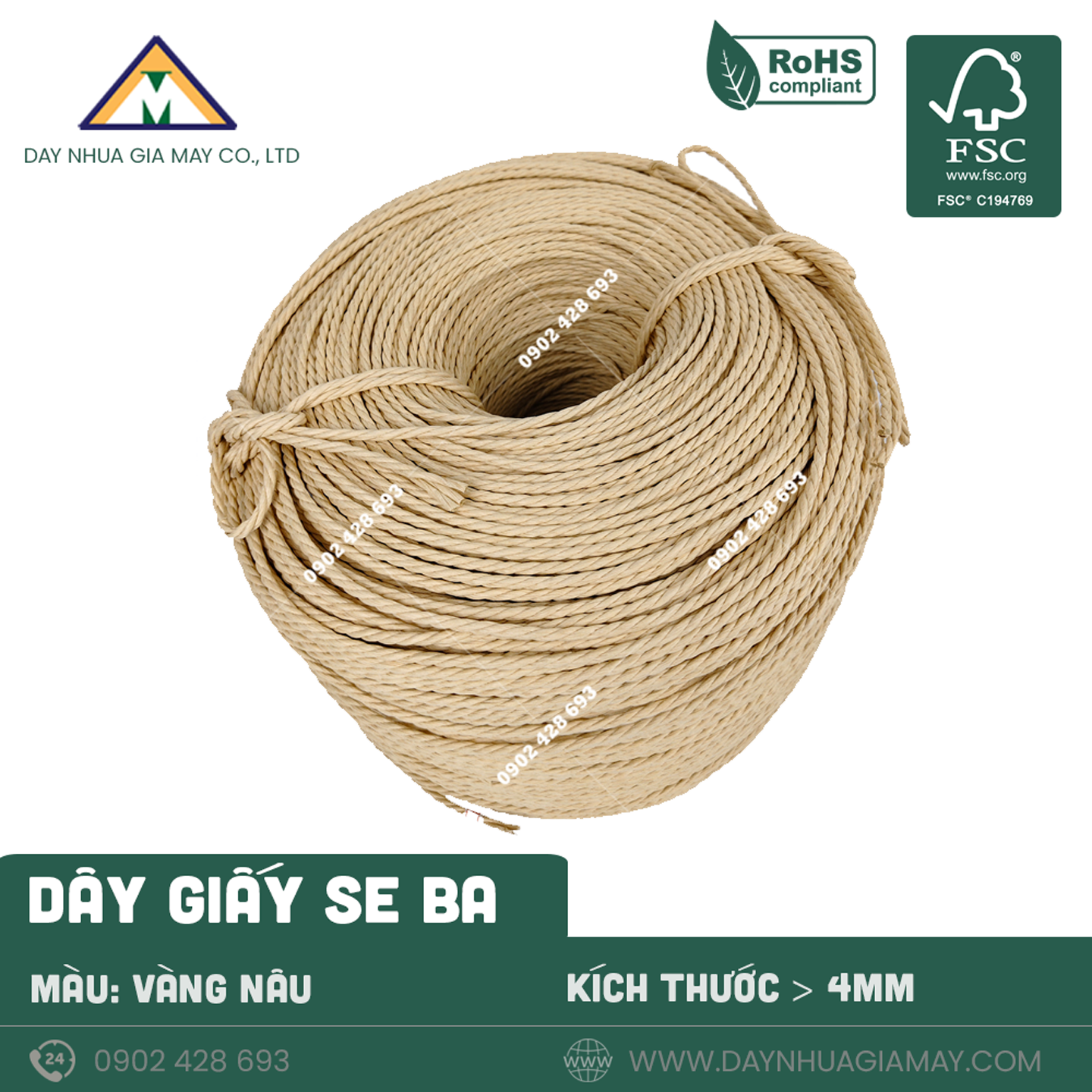 day giay se 3 mau vang nau