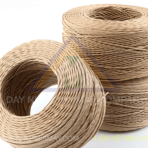 Dây giấy se đơn màu vàng nâu ø4mm