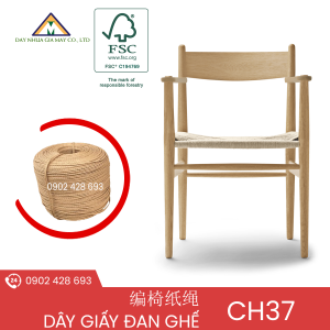 Dây giấy xoắn 3 màu nâu đan ghế CH37
