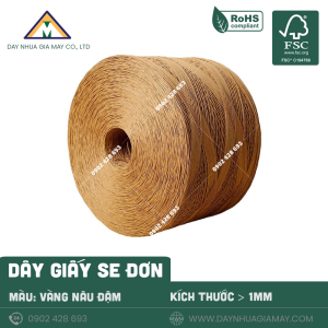Dây giấy se đơn màu vàng nâu đậm