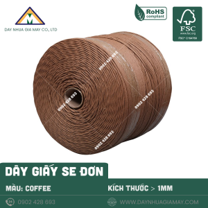 Dây giấy se đơn màu coffee ø2.5mm